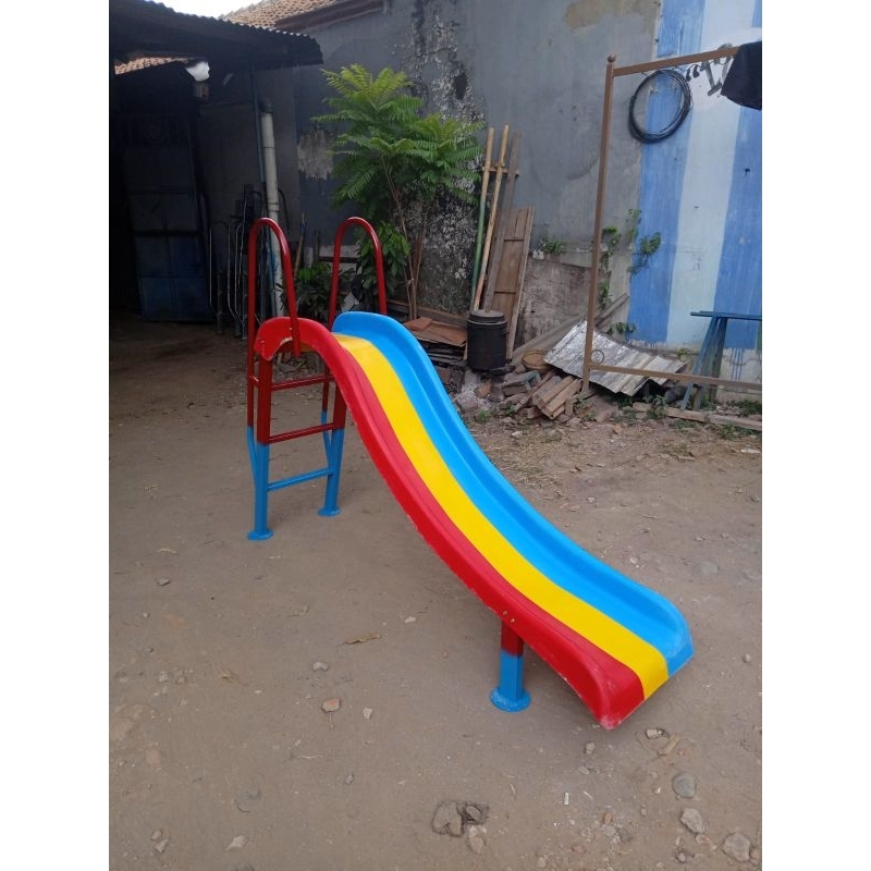 PEROSOTAN ANAK MURAH BEST SELLER, PEROSOTAN FIBERGLASS WARNA PELANGI UKURAN 2 METER PLUS TANGGA