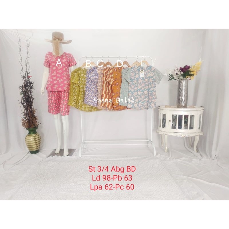 Setelan Celana Luza (St. 3/4 Abg BD) Batik Pekalongan
