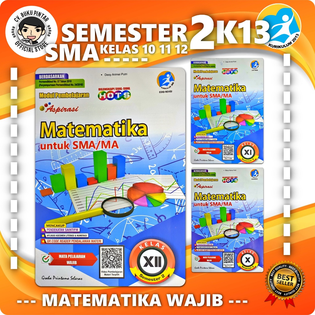 LKS MATEMATIKA WAJIB SMA/ MA KELAS 10 11 12 SEMESTER 2 | ASP G1