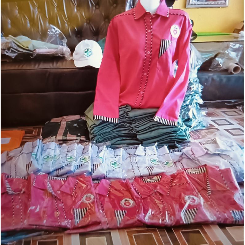 kemeja BATIK IBI PPNI kemeja perawatan kemeja bidan Puskesmas