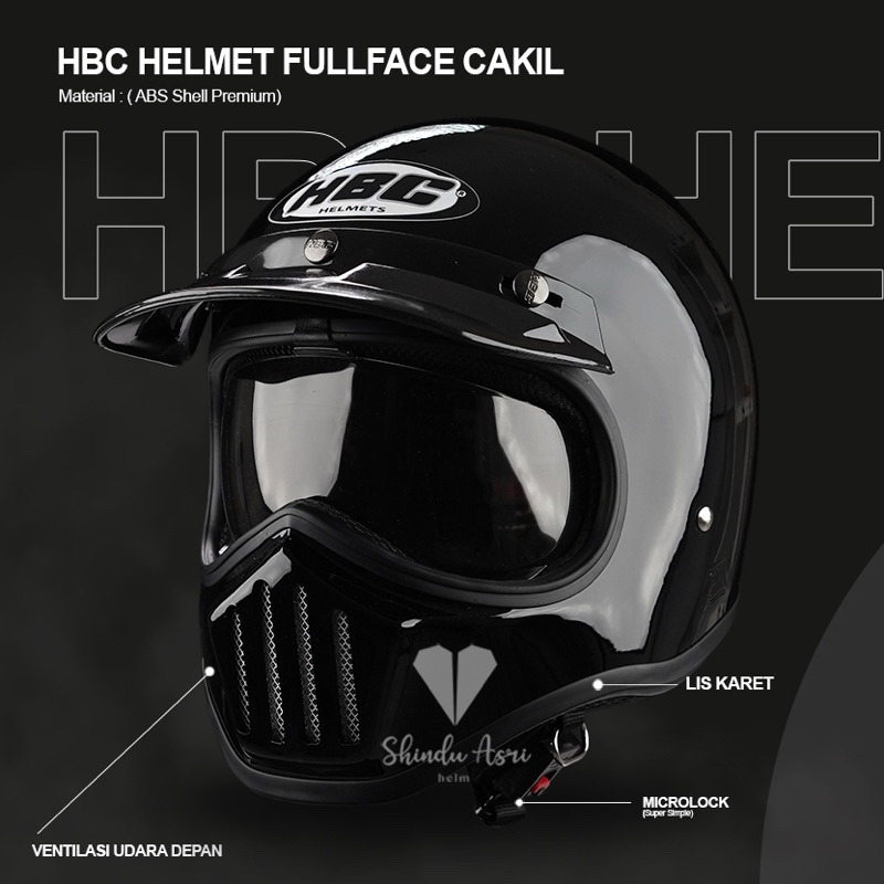 HELM CAKIL HBC VISOR / NON VISOR