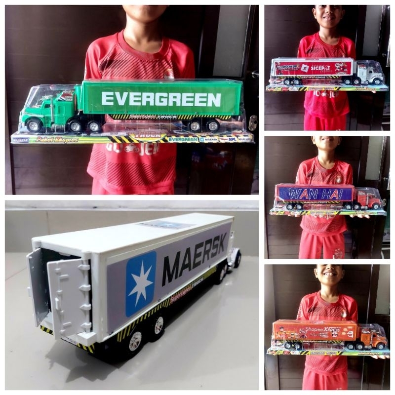 Mainan Truk Kontainer Expedisi Ukuran Jumbo - Miniatur Mobil Box Anak Laki Cowok