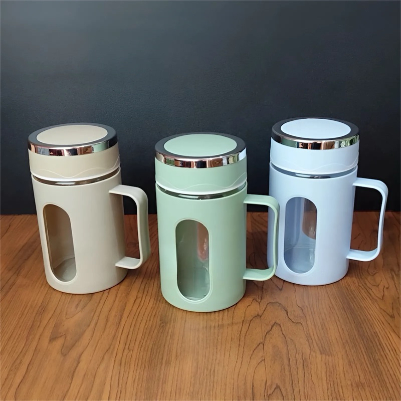 Gelas Kaca Gagang/ Gelas Shell 500 ML Warna Gelap/ Warna Terang Tanpa Kemasan