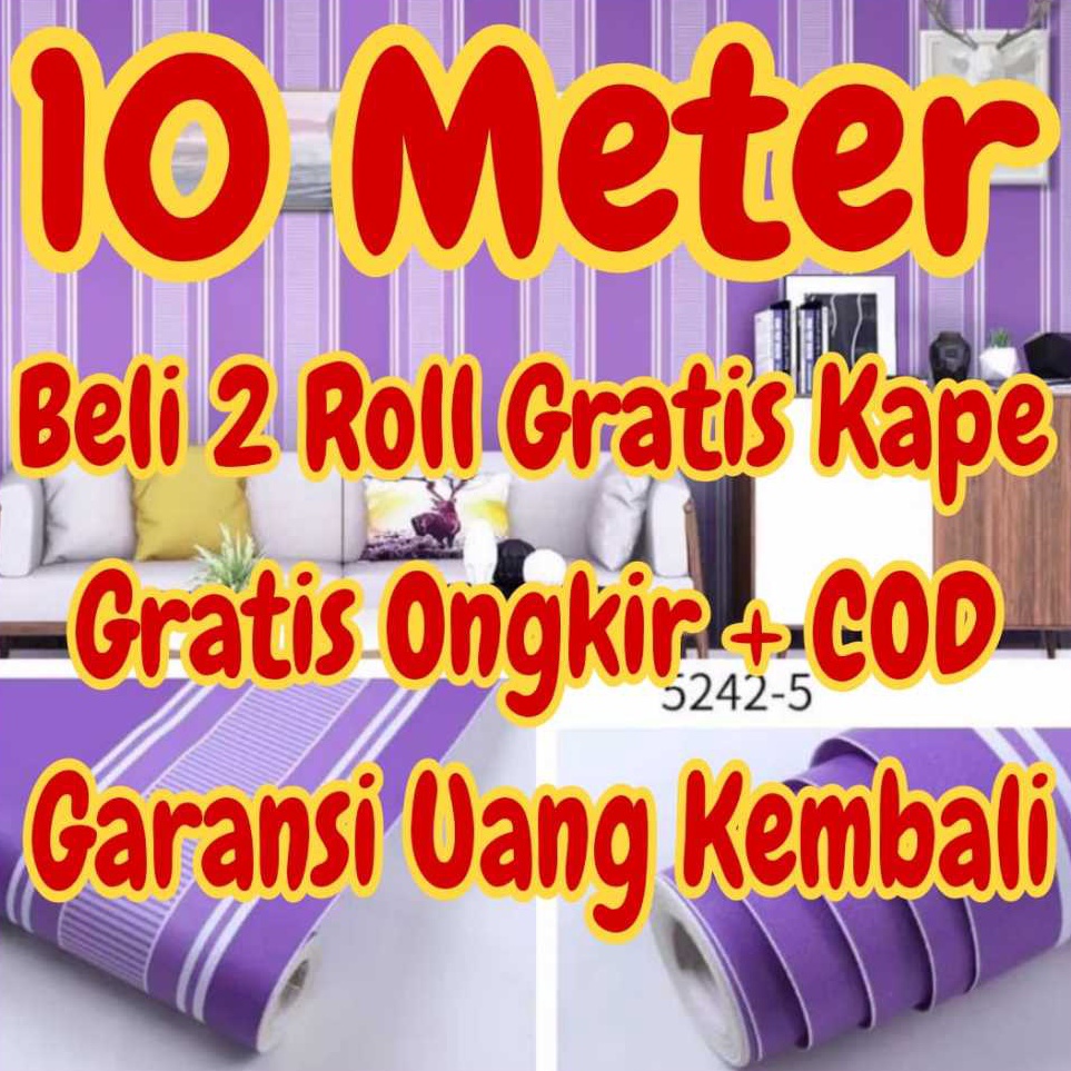 Promo Keren Wallpaper dinding 1 meter Wallpaper dinding kamar tidur stiker dinding kamar tidur MOTIF