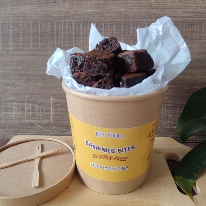 

Brownies Bites Gluten Free Cup 26 OZ Isi 32 Potong