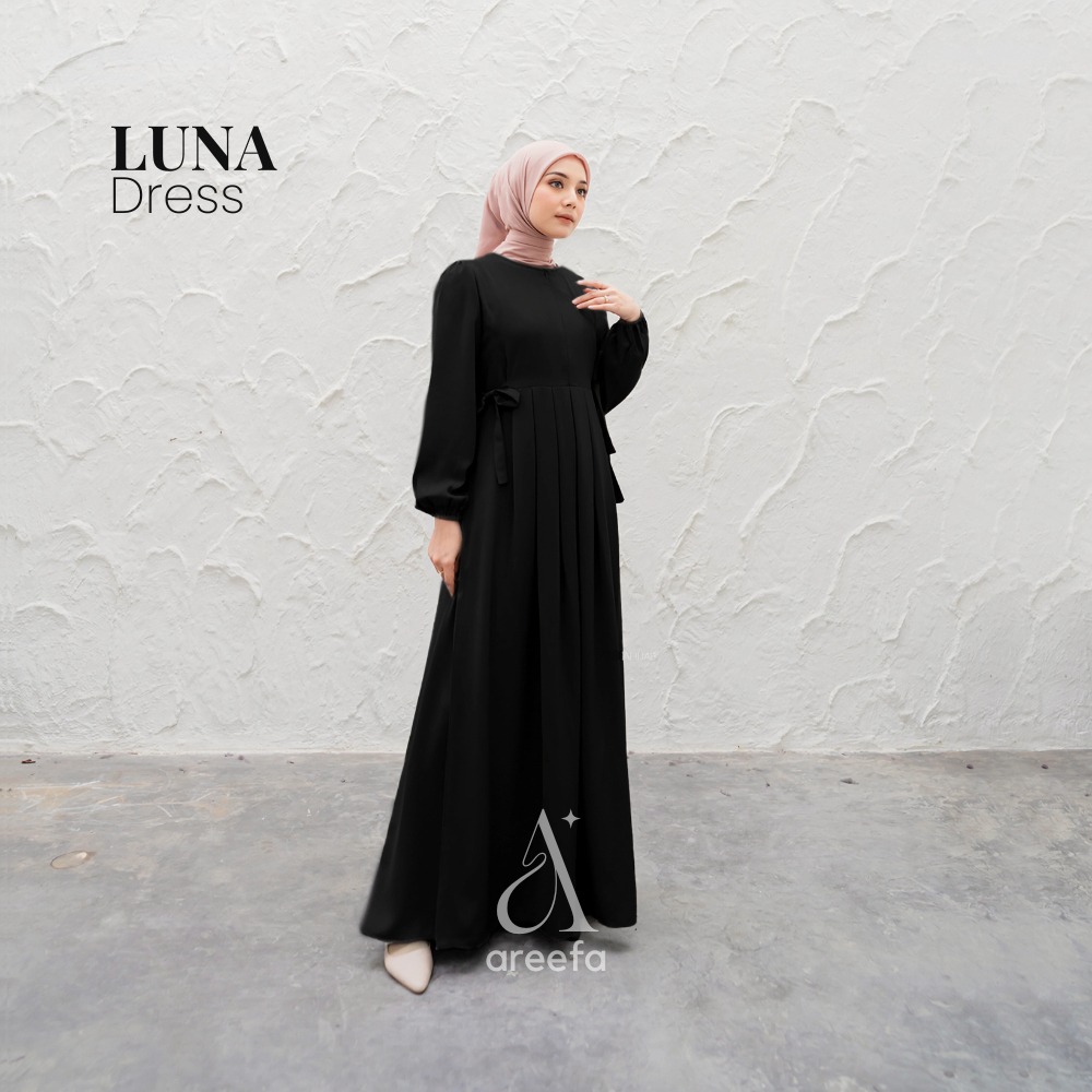 Gamis Abaya Turkey Remaja Hitam Polos Wanita Premium Mewah Elegan Aesthetic Turki | Areefa Exclusive