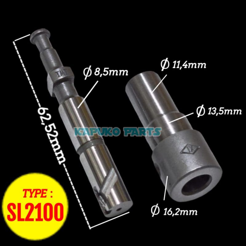 SL2100 SL2105 PLUNGER UNTUK MESIN DIESEL 2SILINDER 32PK