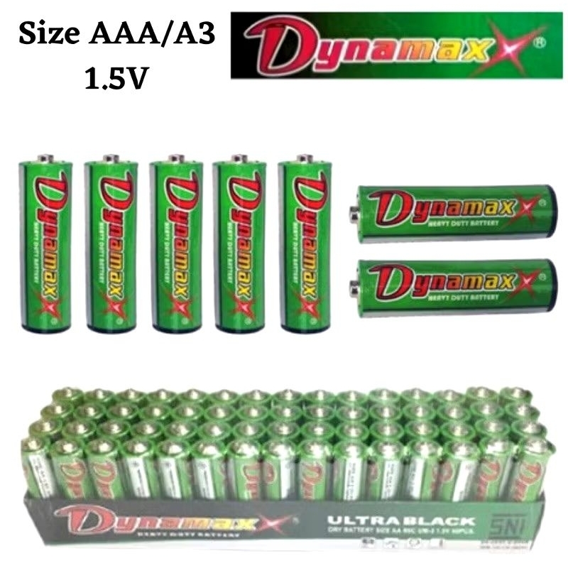 BATERAI DYNAMAX AAA A3 BELI MINIM 24 BIJI / Baterai AAA A3 Dynamax Hijau / Battery A3 / Batu batrei