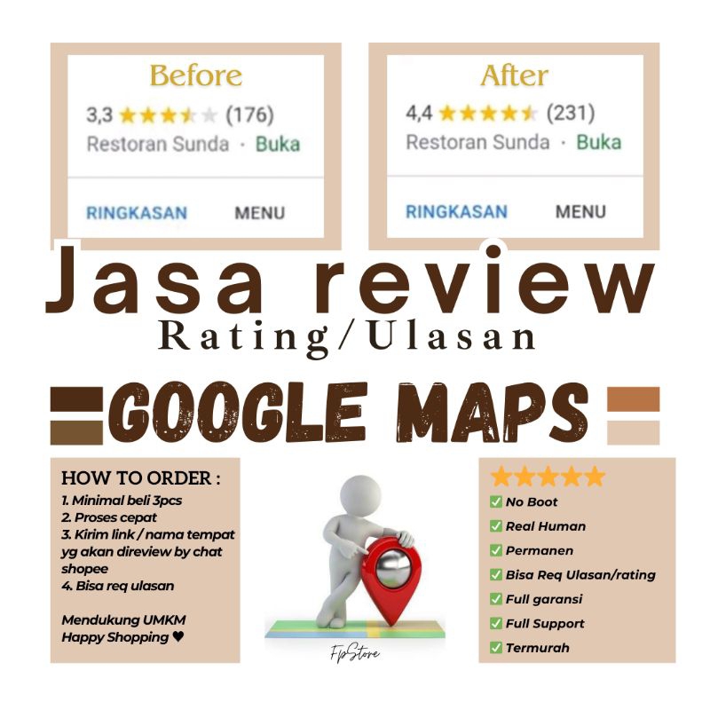 PROMO 100 Pembeli Pertama Jasa Ulasan Review Rating Bisnis di GMaps Terpercaya