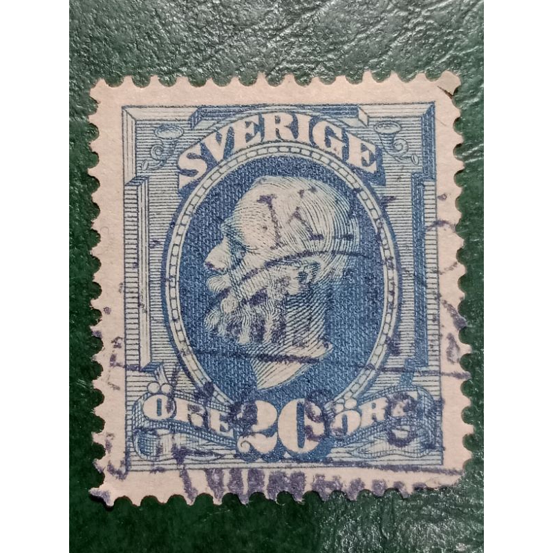 

Prangko Swedia 20 ORE king Oscar II tahun 1891-1903 USED