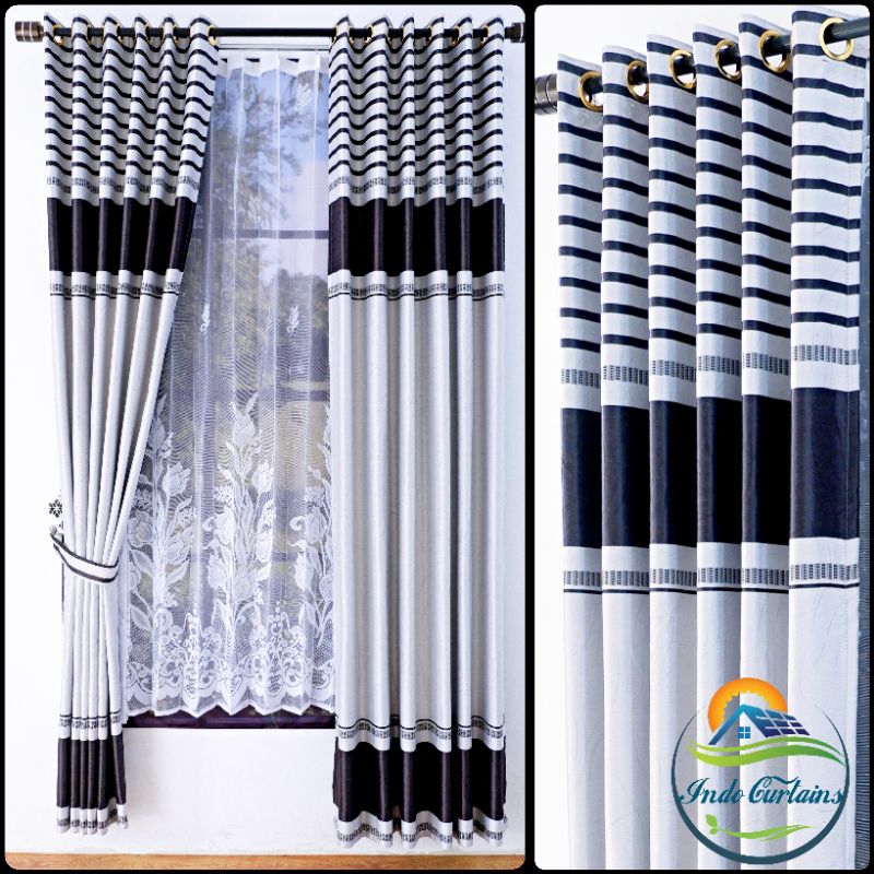 Gorden Blackout Minimalis Model Smokering Premium Tinggi 250cm