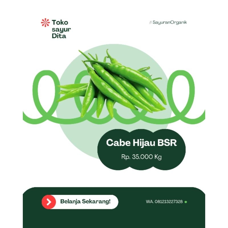 

Cabe Hijau besar per 500gram