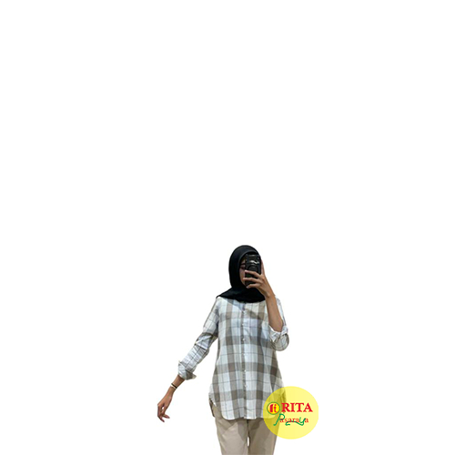 Cressida Ladies L3A54F025C1 Kemeja Lengan Panjang Motif Pakaian Wanita Atasan Wanita Terbaru Viral