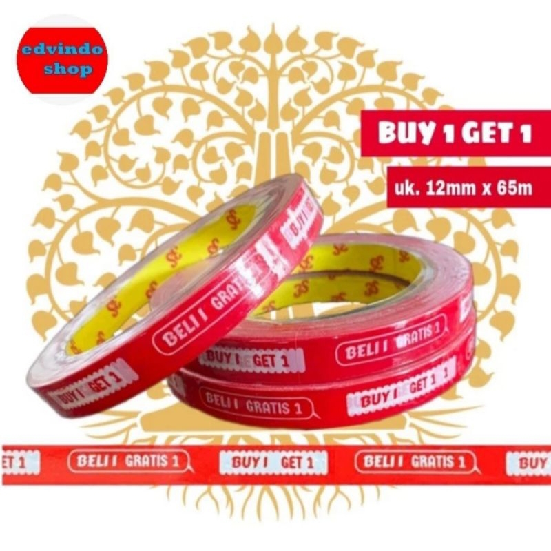 

Isolasi Printing 12mm x 65m 3S "Buy 1 Get 1" / Isolasi Beli 1 Gratis 1