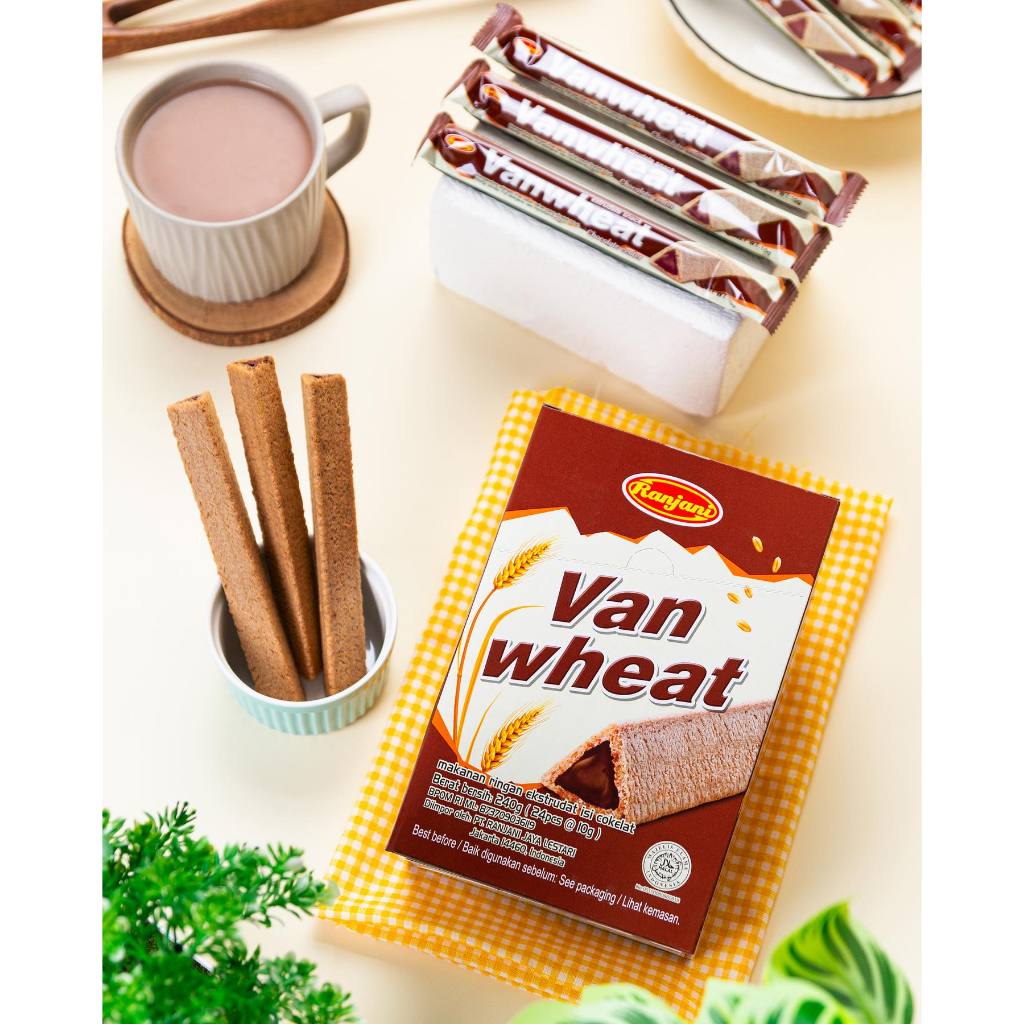 

Navi_Lezatoz [ Berkah ] Van Wheat Chocolate Box Isi 24 X 10Gr Youka Ranjani Wafer Gandum Snack