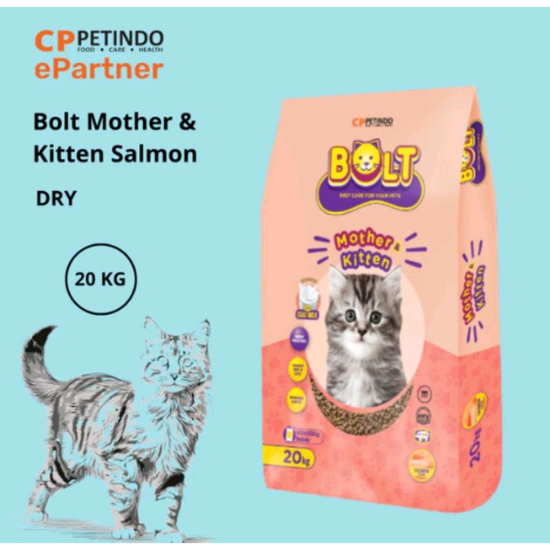 (EXPEDISI) BOLT KITTEN MOTHER SALMON 20KG