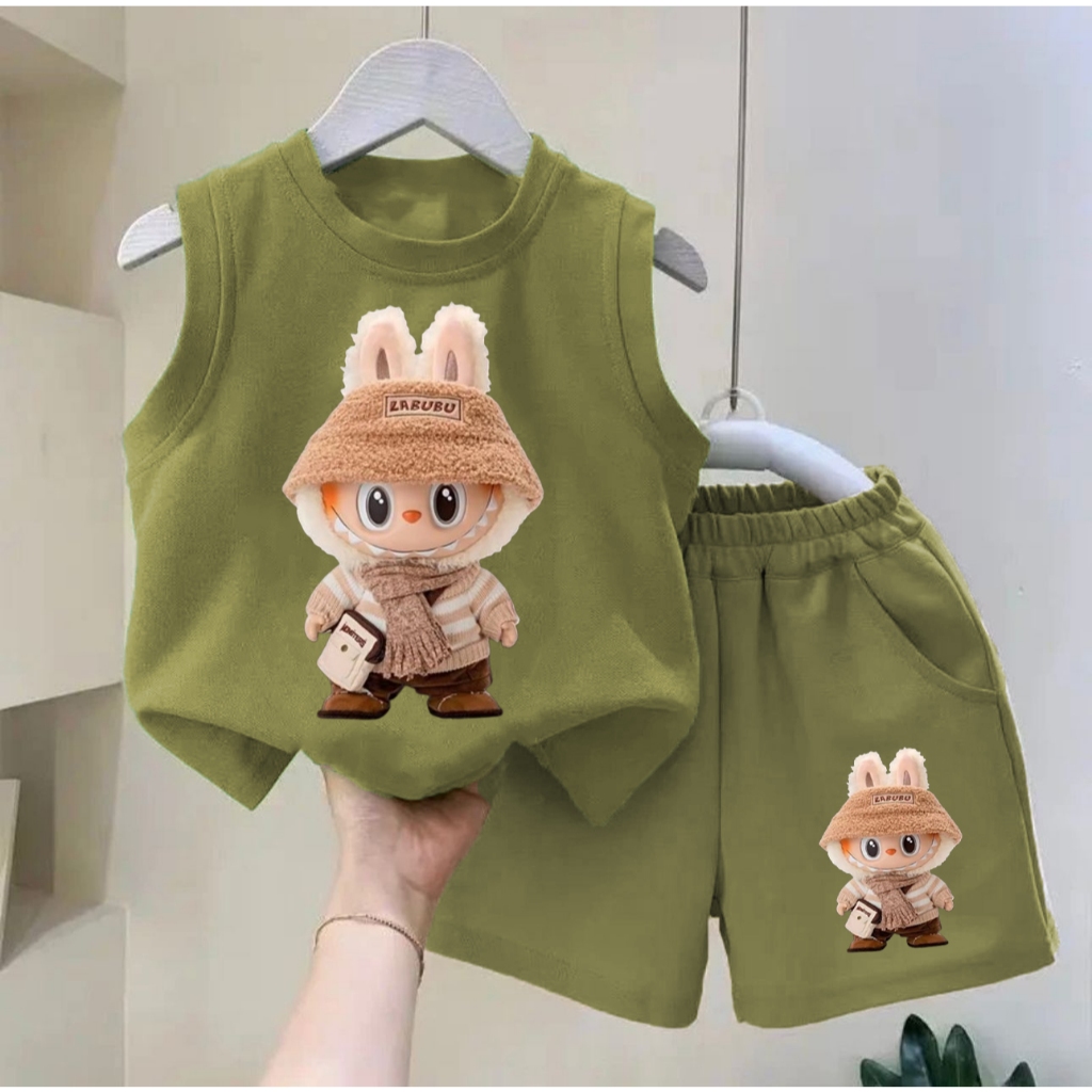 SETELAN ANAK LAKI LAKI SET BAJU LEKBONG SINGLET ANAK BAYI LAKI LAKI 1-5TAHUN