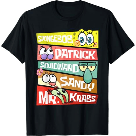 SpongeBob SquarePants - SpongeBob Patrick Squidward Sandy Mr Krabs SpongeBob Fans T-Shirt