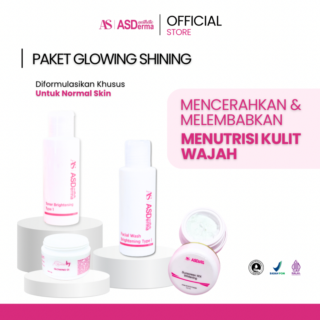 Asderma Aesthetic Paket Glowing Shining 100ML