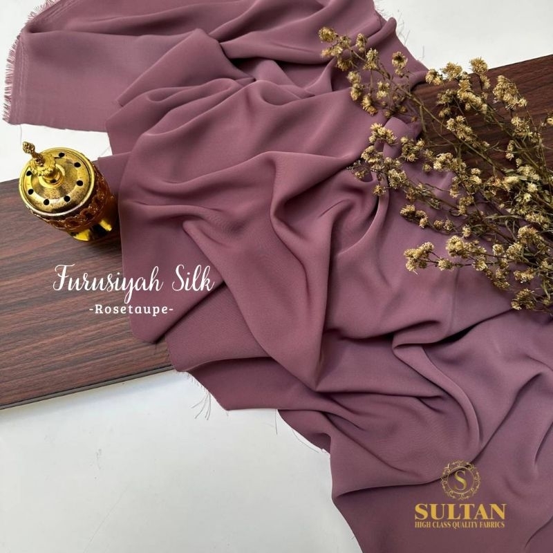 Kain Abaya Sultan Fursan Silk / FURUSIYAH SILK Rose Taupe polos
