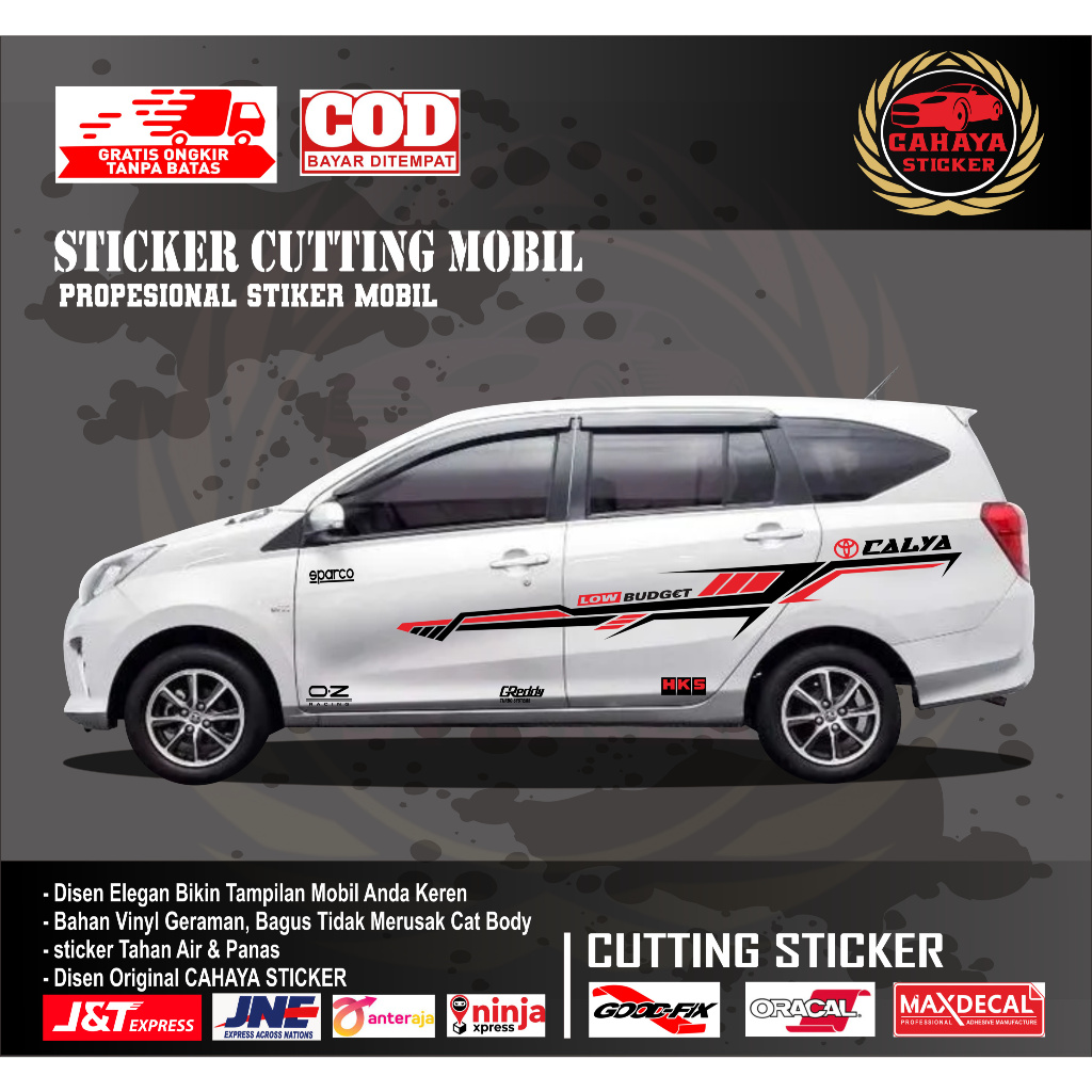 sticker mobil calya sticker mobil toyota calya sticker mobil keren sticker motif variasi body mobil