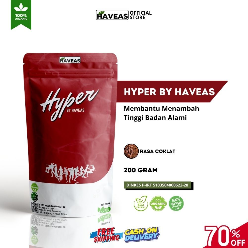 

Susu Peninggi Badan HYPER by Haveas- Penambah Tinggi Badan Original alami dan organik