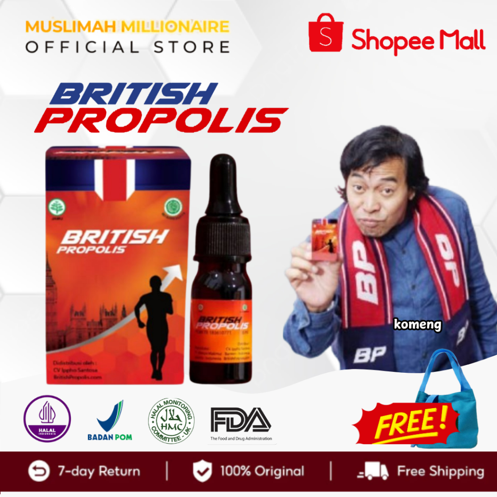 British Propolis Dewasa Mengatasi Alegi Ambeien Asam Lambung Asma Batu Empedu