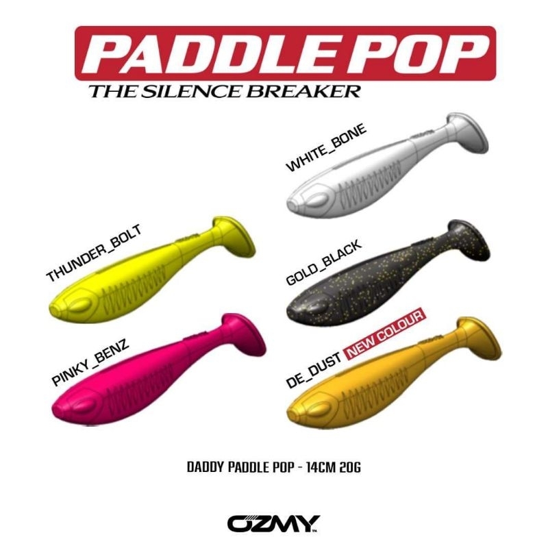 SOFT LURE OZMY PADLE POP 14cm ORIGINAL UMPAN CASTING GABUS TOMAN
