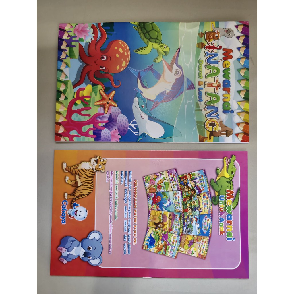 BUKU MEWARNAI UNTUK ANAK Buku Mewarnai Anak 3 Tahun HVS Tebal Seri Gambar