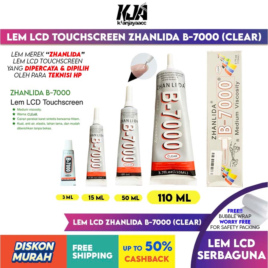 

ZHANLIDA B7000 Lem Perekat LCD Touchscreen Clear Multi Purpose Adhesive Glue B-7000 Original