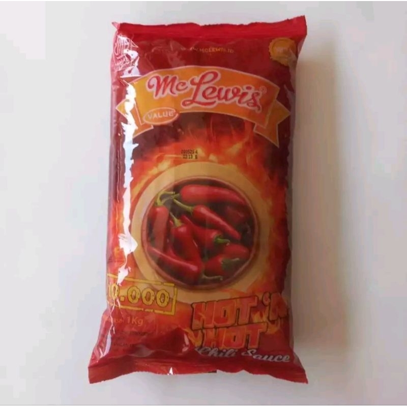 

mc lewis sambal extra pedas hot n hot kemasan 900gr