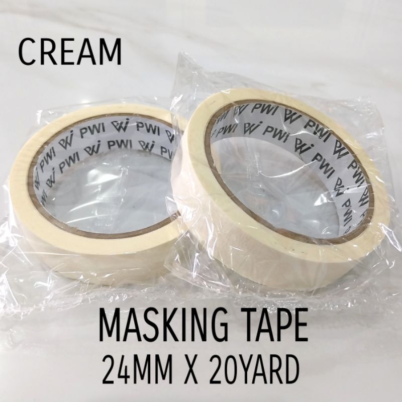 

Masking Tape Cream 24mm x 20yard PWI