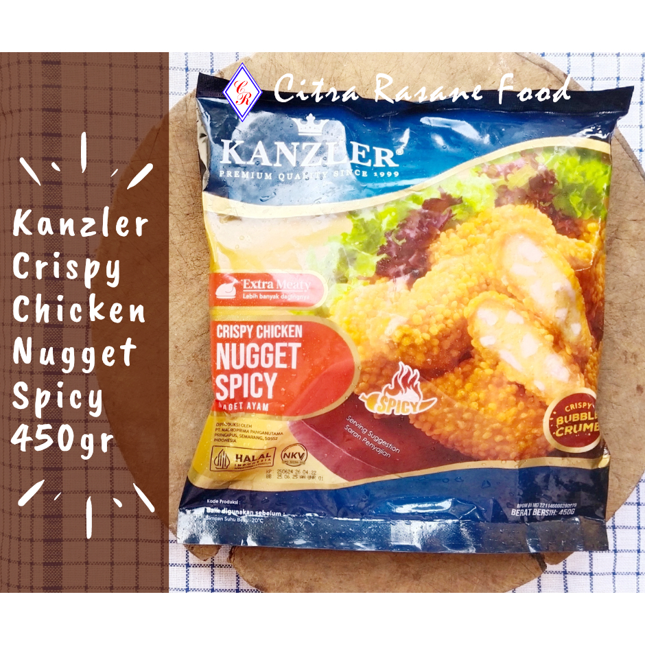 

Kanzler Crispy Chicken Nugget Spicy / Naget Ayam Krispi Pedas 450gr