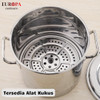 Panci Stock Pot Tinggi Stainless Steel TEBAL ANTI KARAT EUROPA Stock Pot Steamer Lengkap Tutup