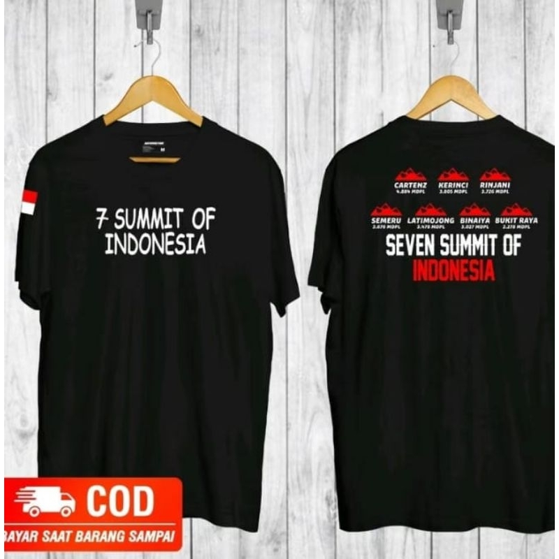 KAOS 7 SUMMIT OF INDONESIA - TSHIRT DISTRO VIRAL