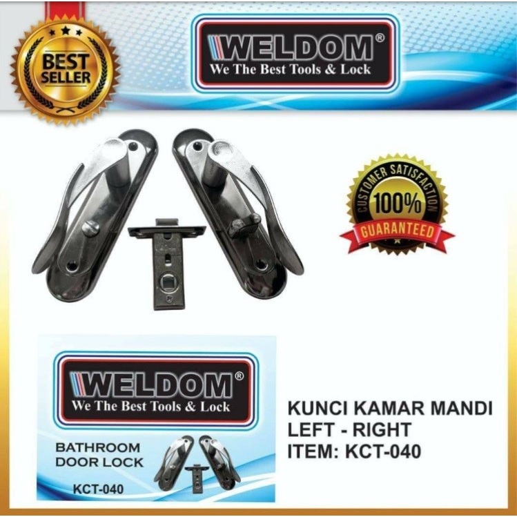Kunci Kamar Mandi WC Kunci Pintu Kamar Mandi Model Handle Chrome WELDOM