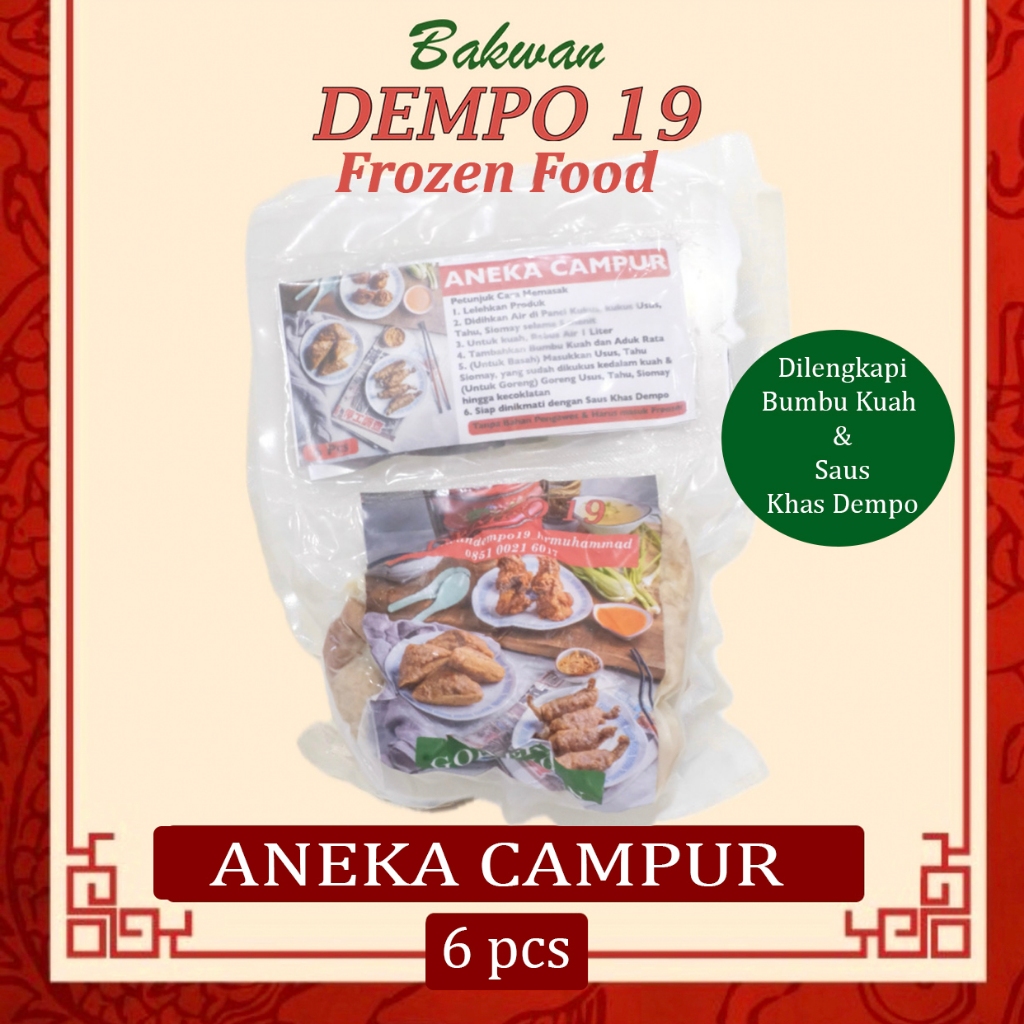 

Aneka Campur Siomay Tahu Usus isi 6 pcs khas Bakwan Dempo 19