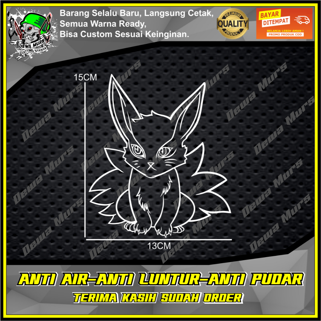 Cutting Sticker KURAMA Sticker Cocok Buat Motor Dan Mobil