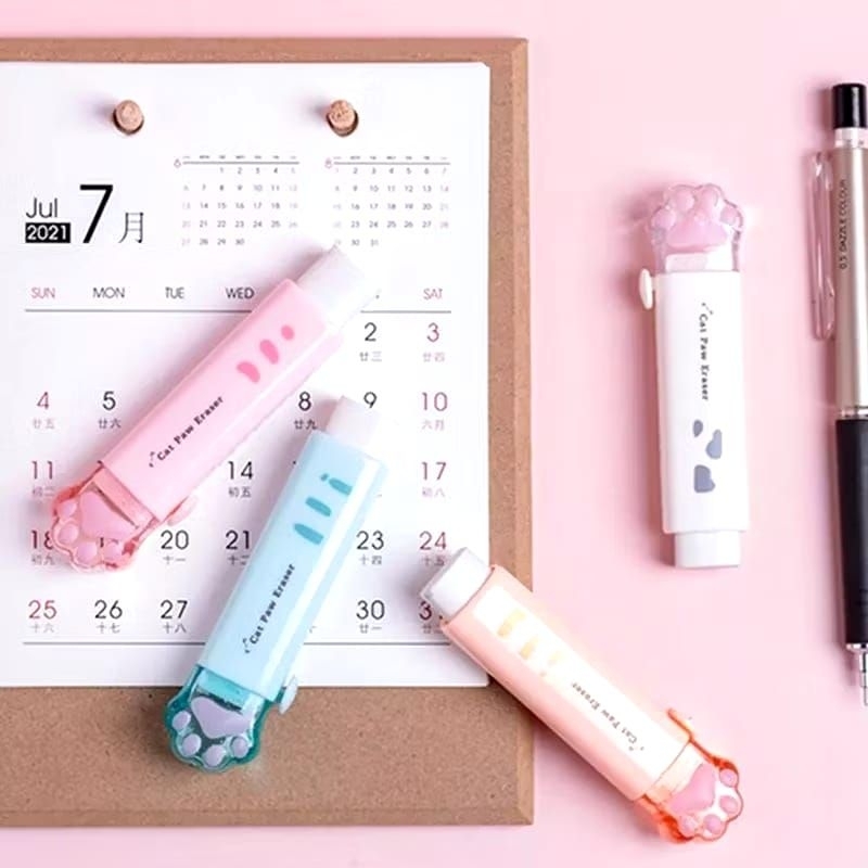 

Happy - Penghapus Dorong Tarik kaki kucing Kartun Yang Indah Siswa Portabel