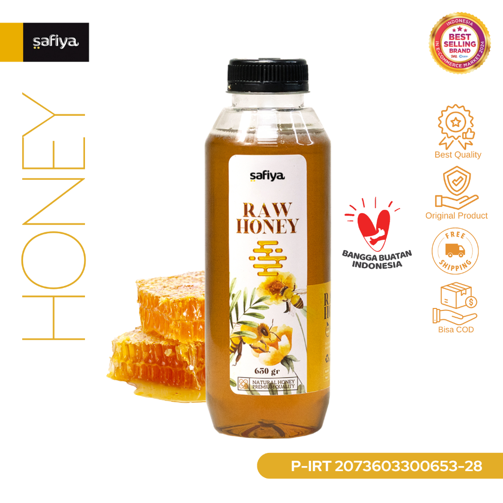 

Safiya Madu Murni 650 Gram Multiflora Raw Honey Asli Premium