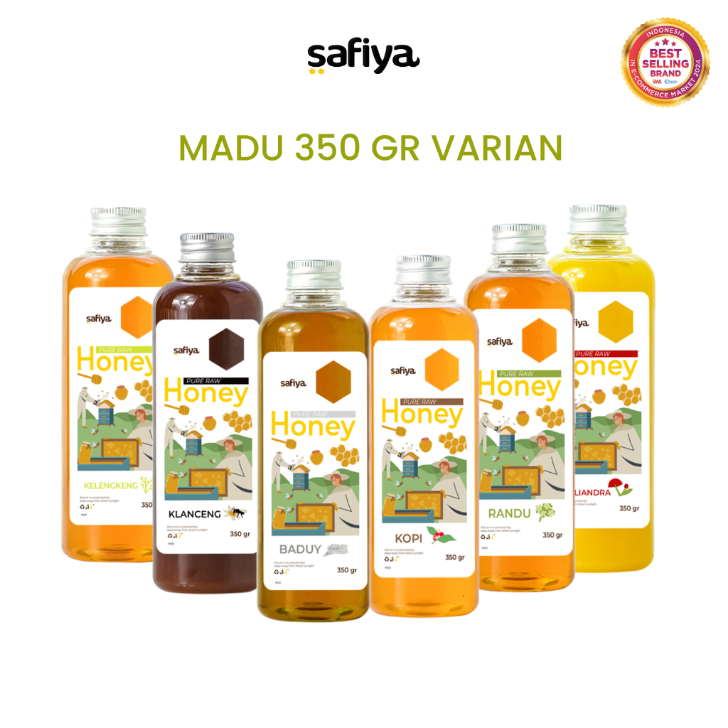 

Safiya Madu Murni 350 Gram Series Varian Raw Honey Asli