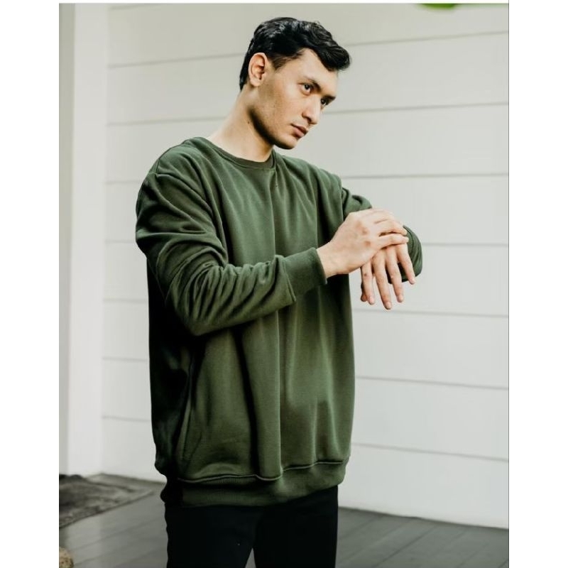 JUMBO Sweater Pria Wanita Army/Baju Jumbo