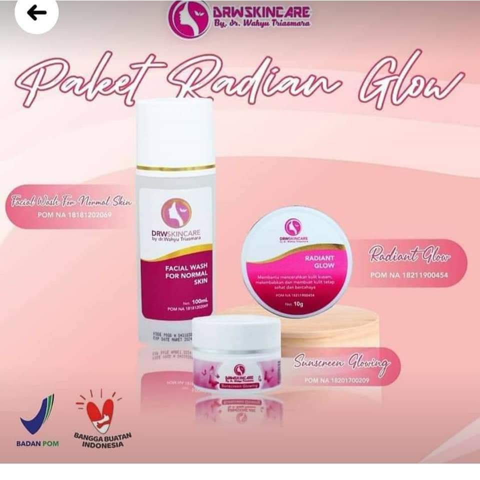 (ORIGINAL) PAKET RADIAN GLOWING DRW SKINCARE / PAKET RADIAN BRIGHTENING DRW SKINCARE / PAKET JERAWAT