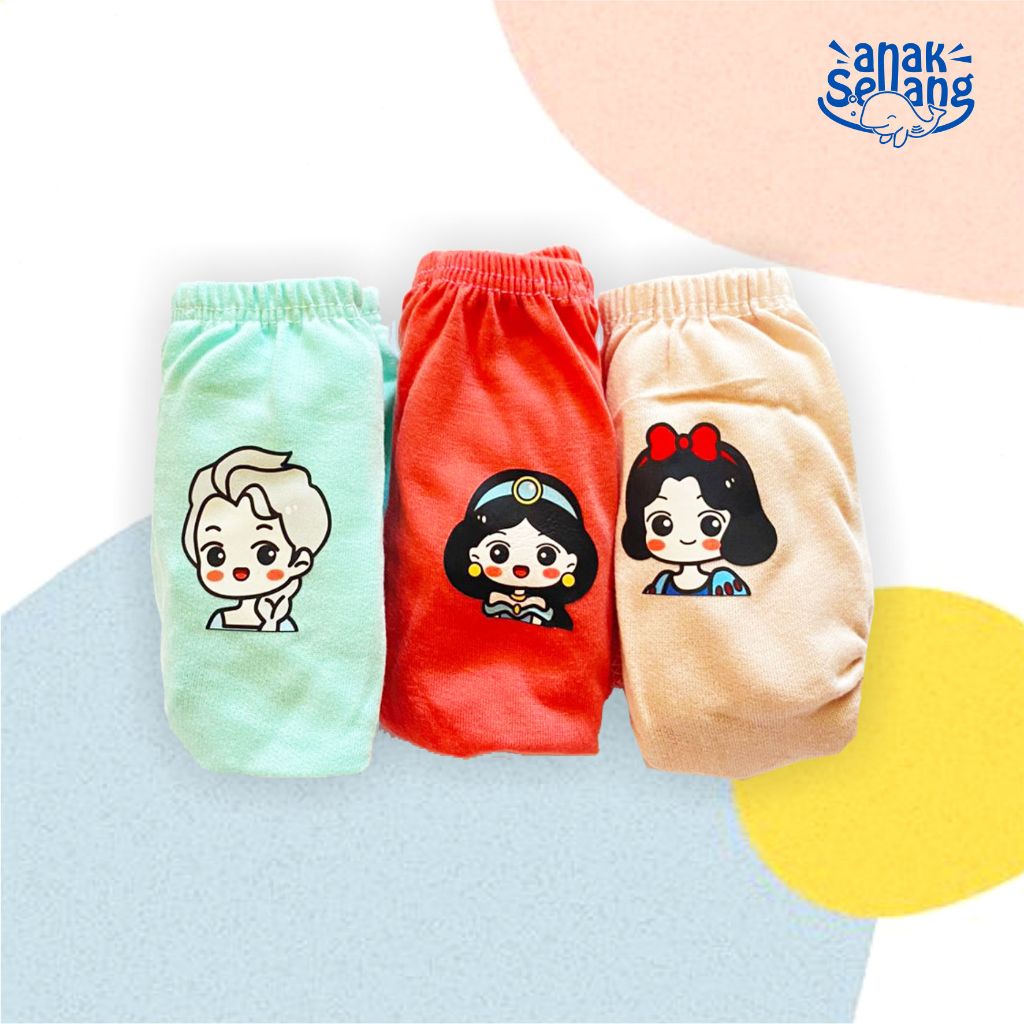 AnakSenang77 - 3pcs Celana Dalam Anak CD Perempuan Motif Frozen Lucu