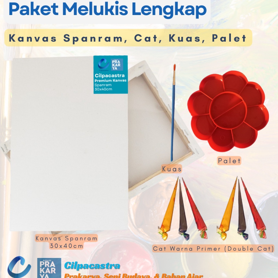 

Diskon Terunik Kanvas Spanram 3x4cm dan Paket Lengkap Melukis Kanvas Cat Kuas Palet