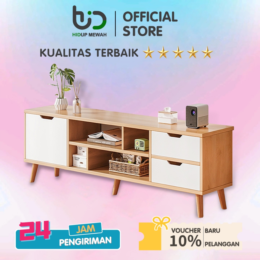 Hidup Mewah  Meja TV kayu TV Rak Tv Minimalis Bufet Tv Minimalis Kayu Modern Tv Rak