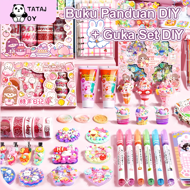 Terlaris Tatajoy Set Stiker Buku Handbook Cute Stickers Set Guka Set + DIY Cute Diary Set Buku