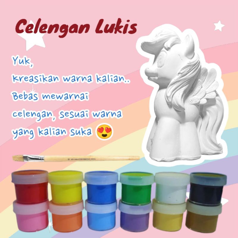 Celengan Anak Karakter - Celengan Lukis Anak - Celengan Target Karakter - Celengan Mewarnai Anak
