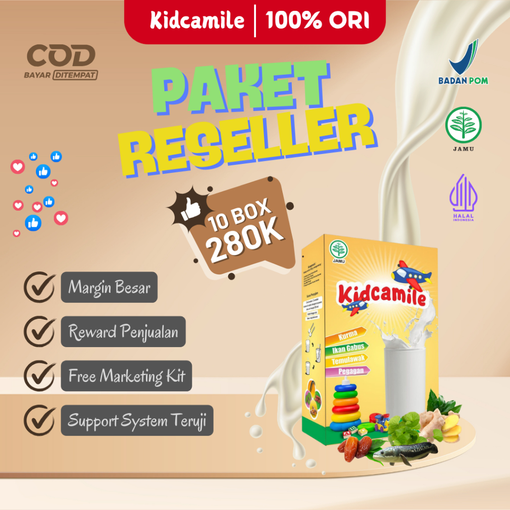 

[PAKET RESELLER] KidCamile Susu Kambing Etawa dengan Nutrisi Optimal untuk Anak