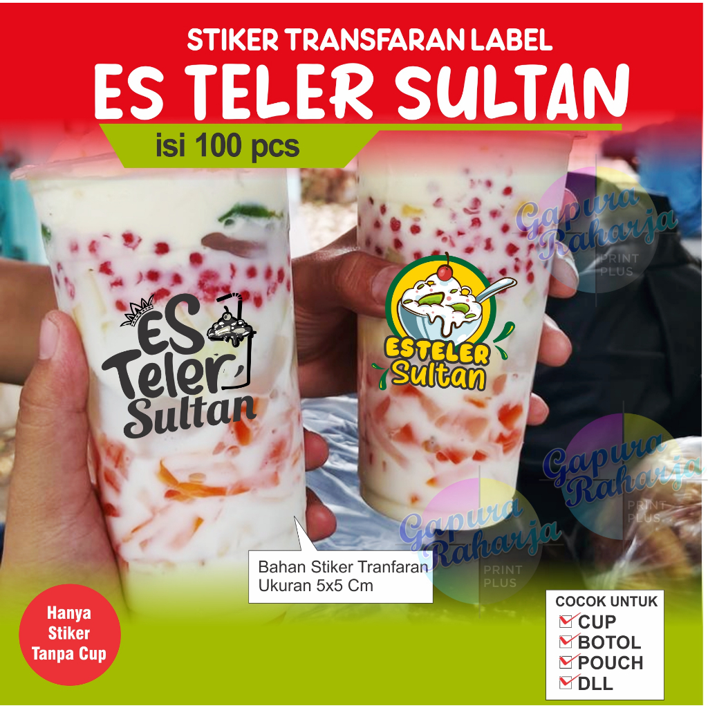 

Stiker Transfaran Kemasan Es Teler isi 100
